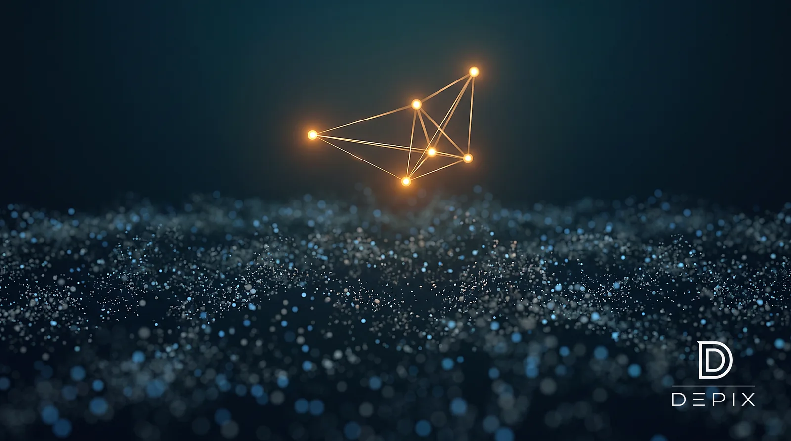 One bright signal node standing out from a noisy field